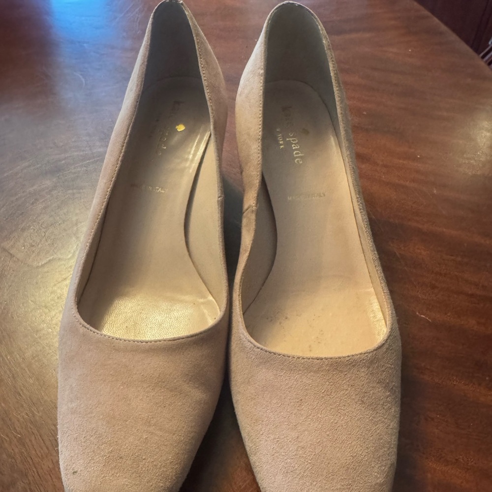 Kate Spade Pale Pink Suede Heels